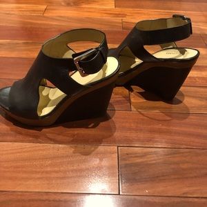 Beautiful black MK wedge sandals